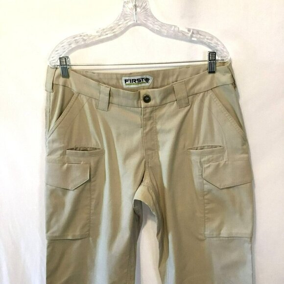First Tactical V2 Ripstop Uniform Pants Women's Size 14 Large Tall in Tan 124011 - Picture 2 of 9
